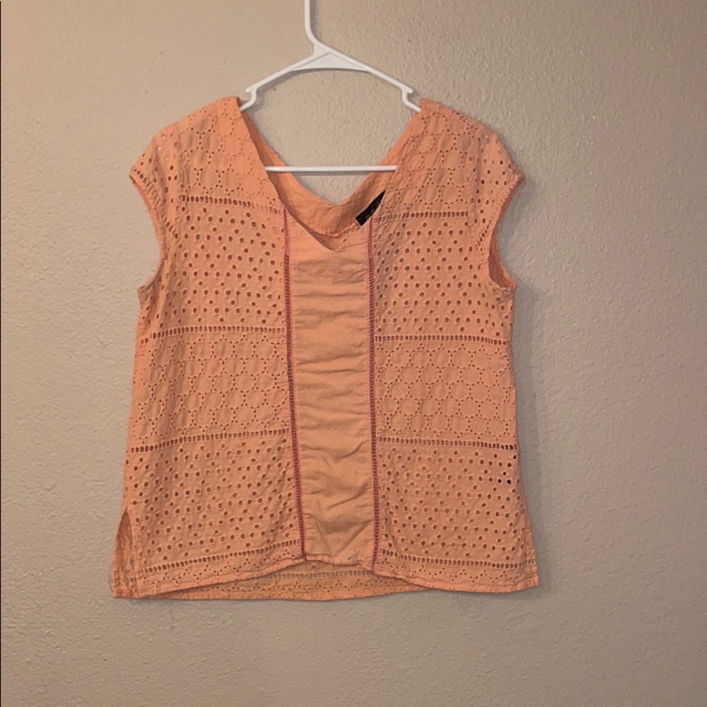 Coral Textured Blouse